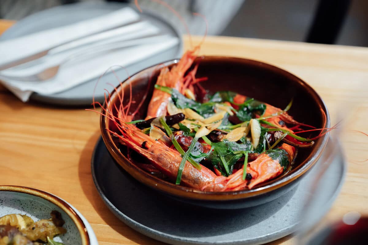 gambas al vapor con ajo Little Andaman - Gastronomía india Barcelona