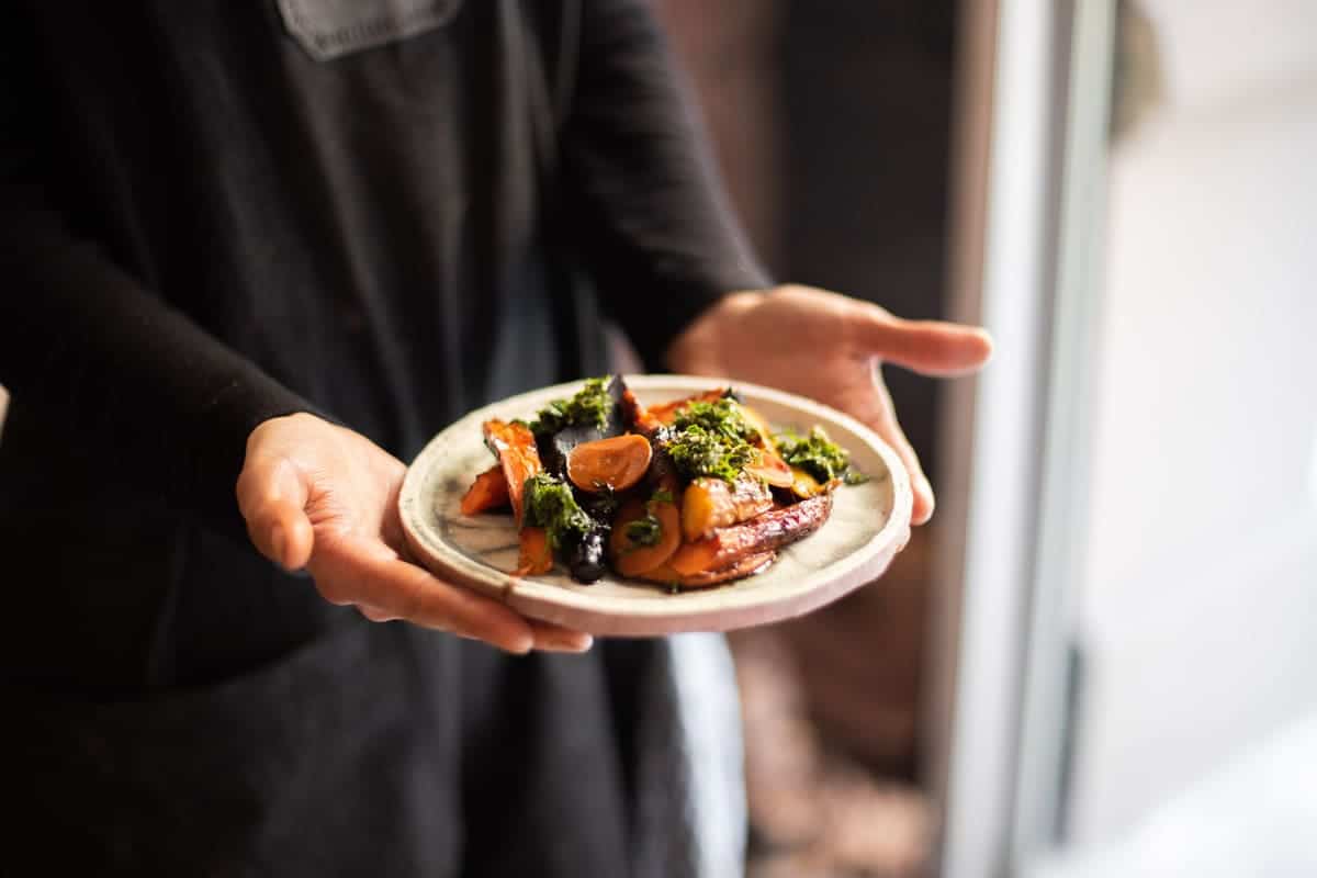 Zanahoria, romesco y gremolata de Fat Veggies. ©Marta Garreta
