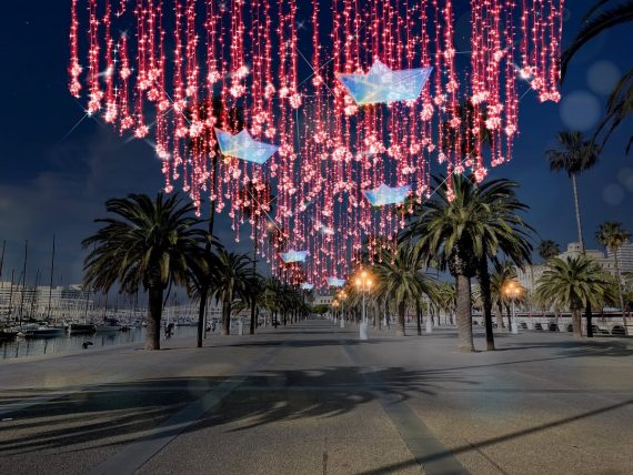 Camí llums Nadal Port Barcelona