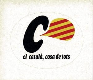 Adhesivo, El Català, cosa de tots, de Jordi Fornas