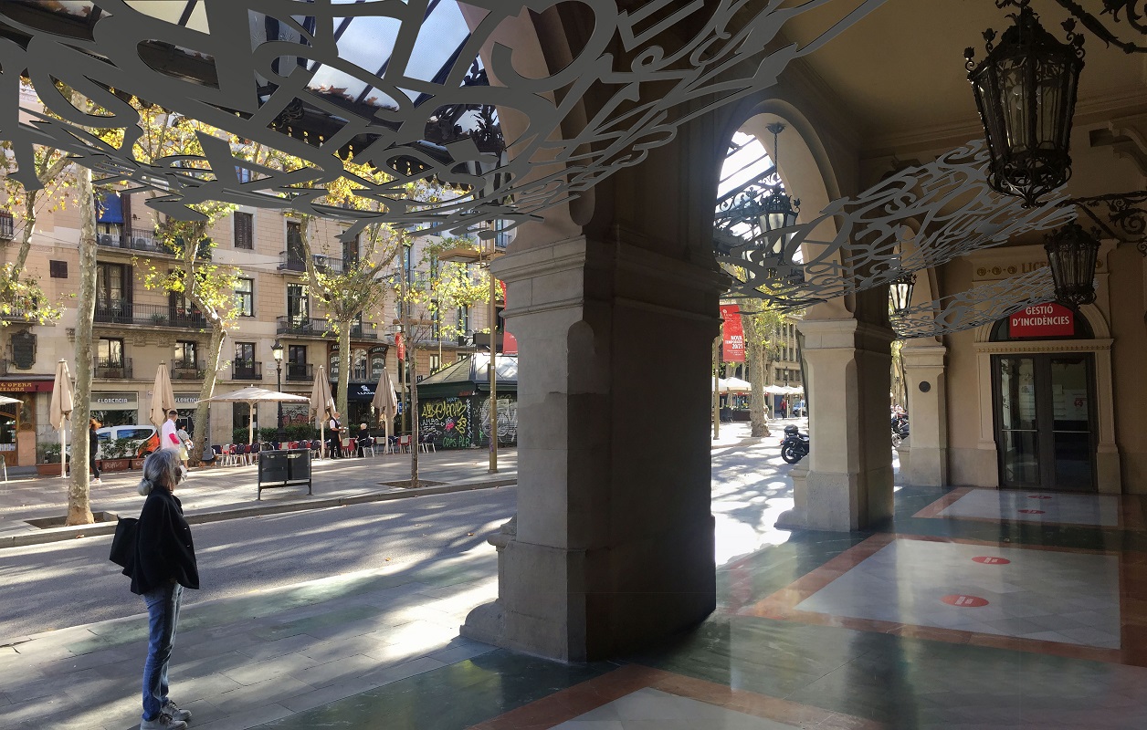 Render puerta abierta Jaume Plensa Liceu
