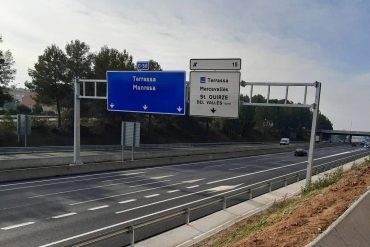 carretera la C-16 al seu pas per Terrassa