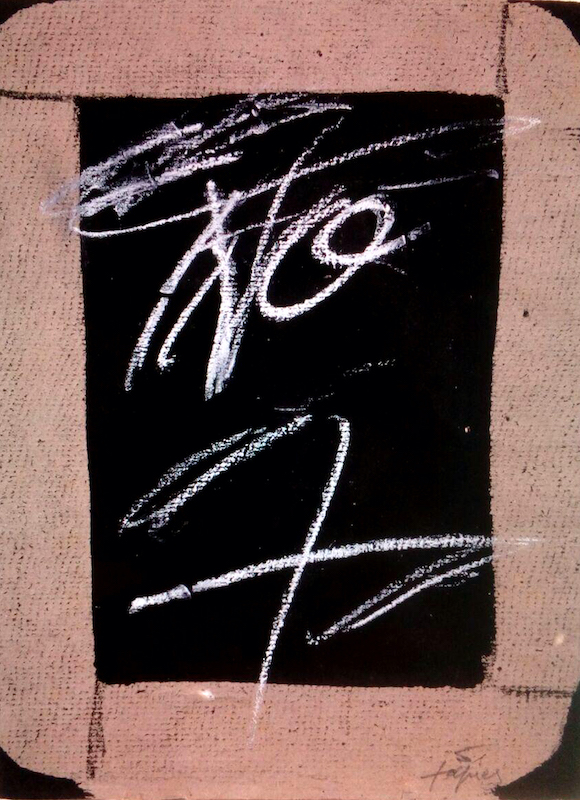 Firma d'Antoni Tàpies