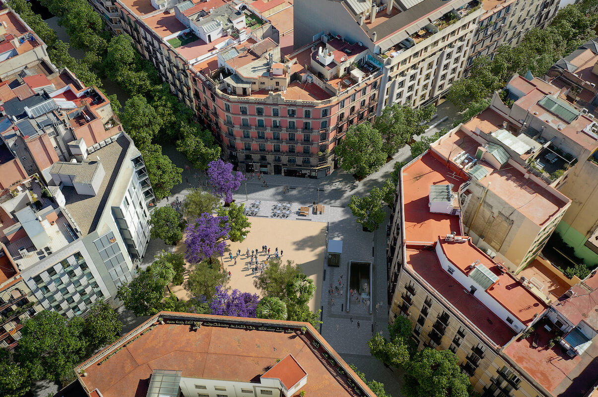 Render plaza Consell de Cent Girona