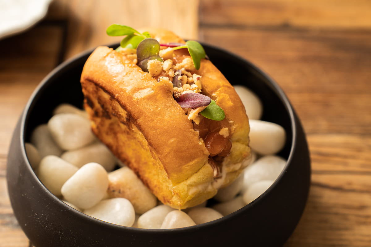 Restaurante Telefèric plaza Letamendi Barcelona brioche salmón
