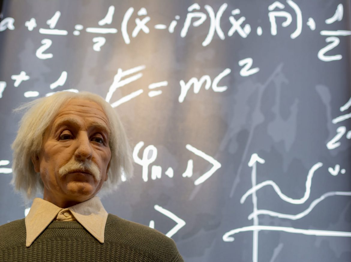 La figura de Albert Einstein en el Museo de Cera de Barcelona.