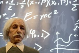 La figura de Albert Einstein en el Museo de Cera de Barcelona.