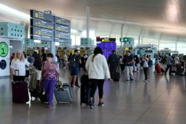T1 Aeroport de Barcelona pasajeros El Prat