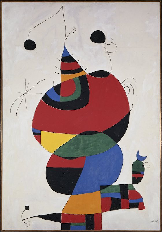 Joan Miró, pintura, Dona, ocell, estrella (Homenatge a Pablo Picasso)