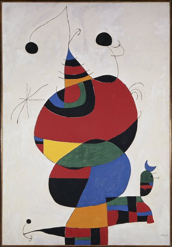 Joan Miró, painting, Woman, eye, star (Homenatge a Pablo Picasso)