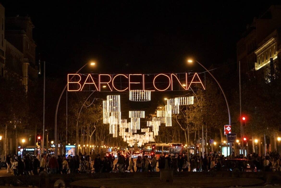 Luces de Navidad en Barcelona.