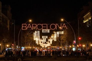 Luces de Navidad en Barcelona.