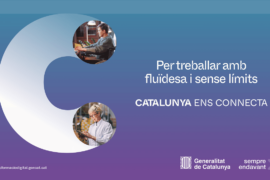 Imatge de la campanya ‘Catalunya ens connecta’. Xarxa de fibra òptica pública.