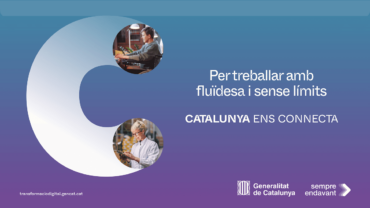Imatge de la campanya ‘Catalunya ens connecta’. Xarxa de fibra óptica pública.