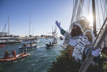 Los Reyes Magos llegando a Barcelona