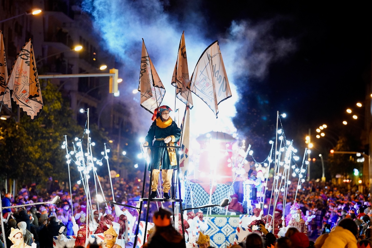 La Cabalgata de los Reyes Magos de Barcelona.