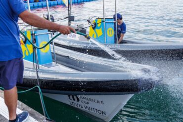 Copa del América barco Aigües de Barcelona sostenibilidad