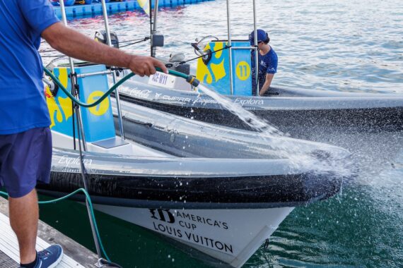 Copa del América barco Aigües de Barcelona sostenibilidad