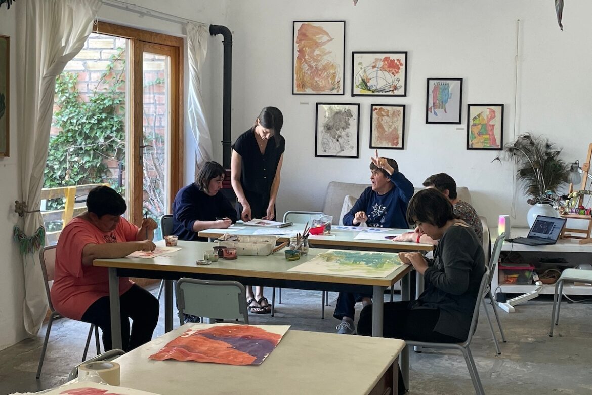 Taller de arte vinculado a Art Singular en Guissona Fundación Josep Santacreu
