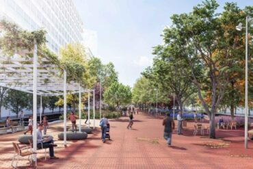 Futuro entorno de la Sagrera tras su reurbanización.