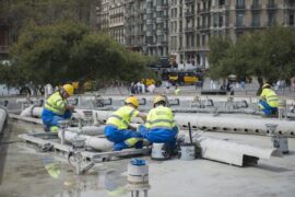 Fuentes de Plaza Catalunya de Barcelona.