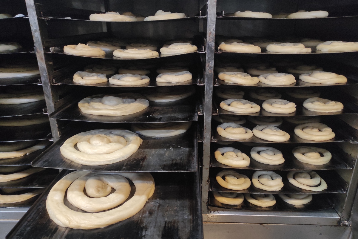 Ensaimadas en la Pastelería Formentor de Barcelona.