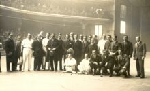 Inauguración de un frontón en Barcelona.