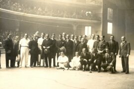 Inauguración de un frontón en Barcelona.
